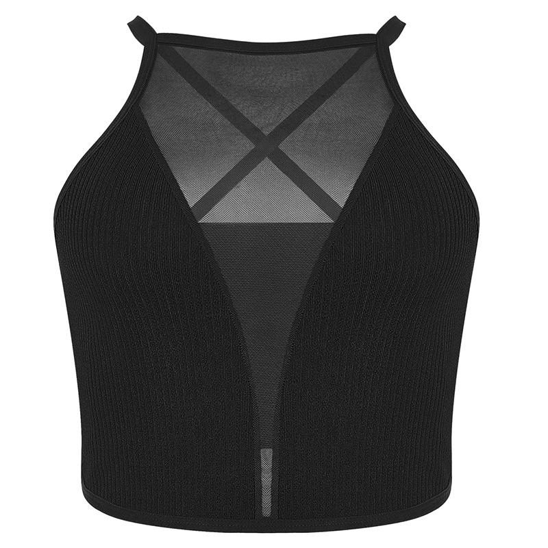 Sexy Mesh Camisole Crop Top Corset Seamless Backless Underwear Hot Fashion Women Casual Tank Top Bralette Adjustable Lingerie. 