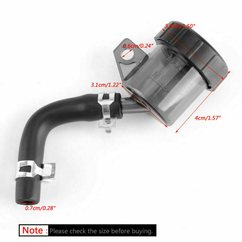 Areyourshop Universal Moto Rear Brake Clutch Master Cylinder Fluid Reservoir Oil Tank Cap UK. 