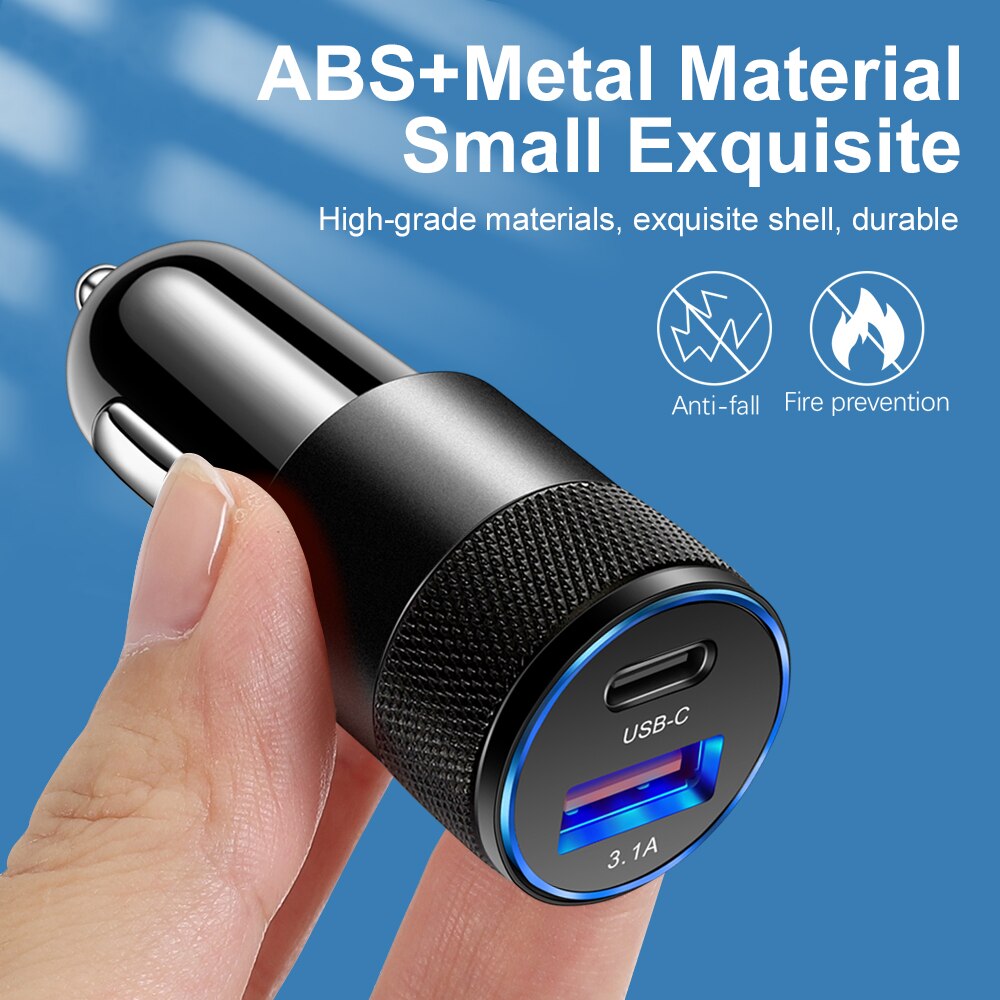 Olaf 68W PD Car Charger USB Type C Fast Charging Car Phone Adapter for iPhone 13 12 Xiaomi Huawei Samsung S21 Quick Charge 3.0. 