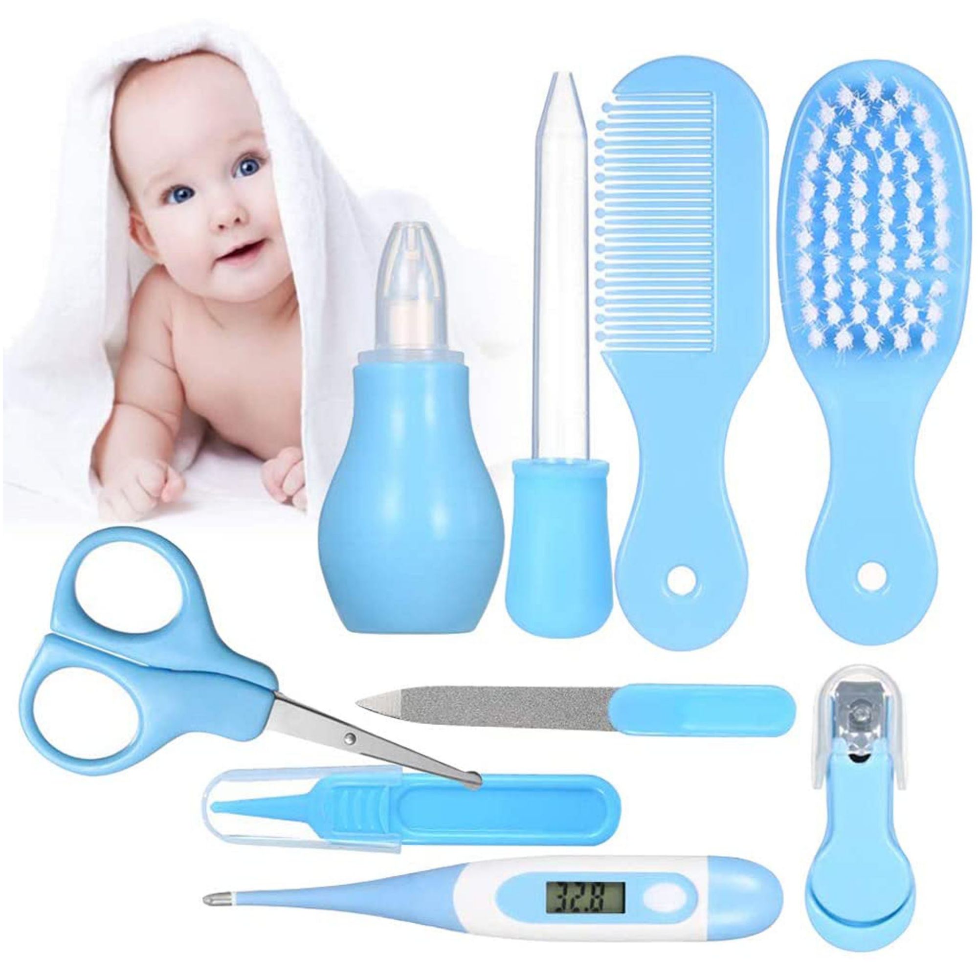 8Pcs/Set Portable Newborn Nail set Baby Grooming Kits Baby Nail Trimmer Healthcare Kit Nail Clipper Safety Care Set Health Care Kit