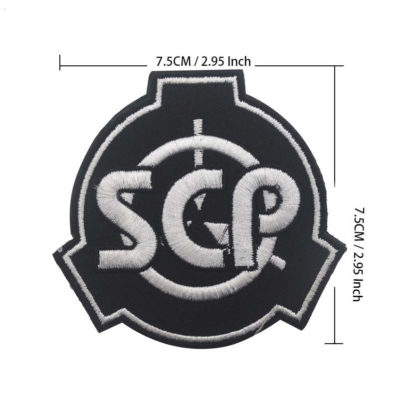 SCP Foundation Embleem Fabric Applique Embroidery Hook and Loop Patches ...