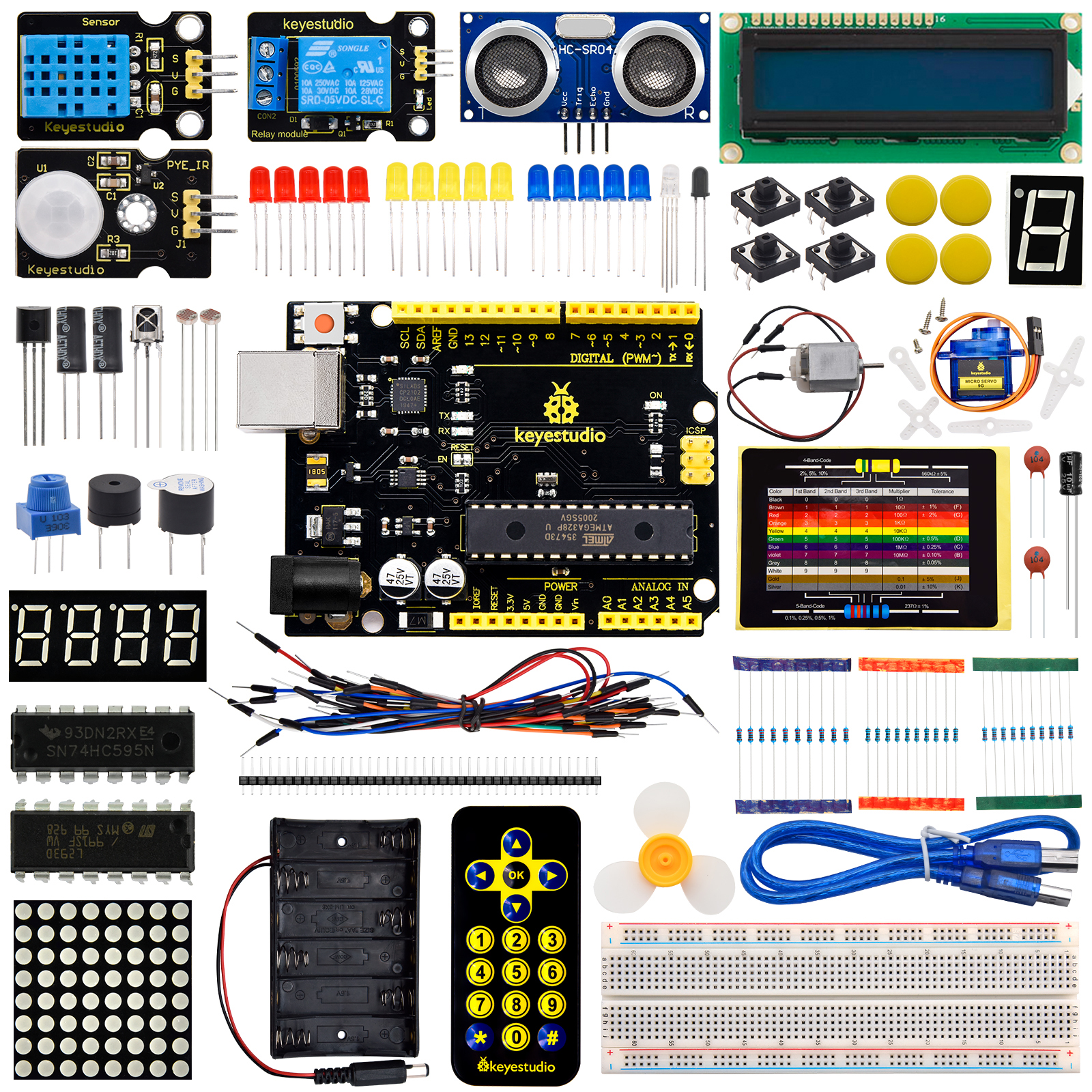Keyestudio Basic Starter Kit Learning Suite V2 Upgraded Version For ...