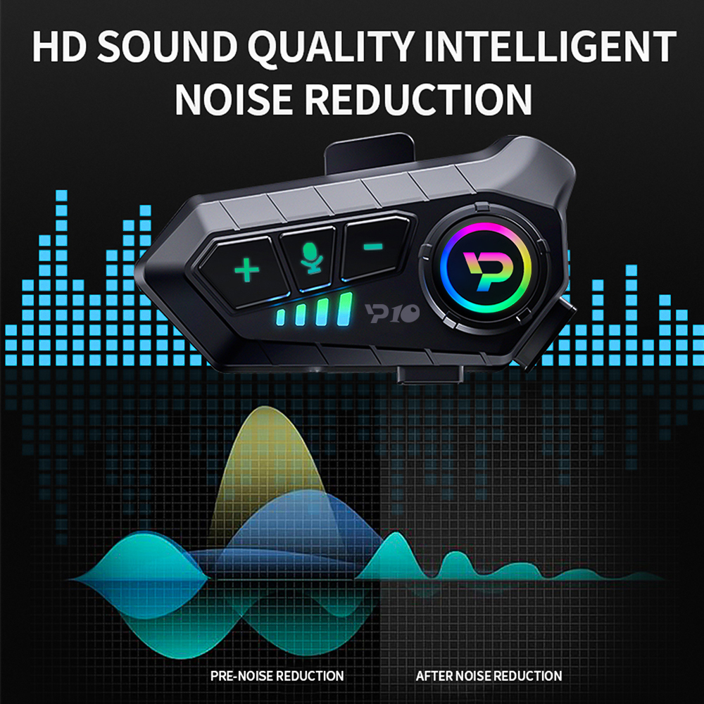 Kebidumei Motorcycle Helmet Headset Handsfree Call 2000mAh Stereo Anti-Interference Waterproof Music Player Wireless Earphone. 