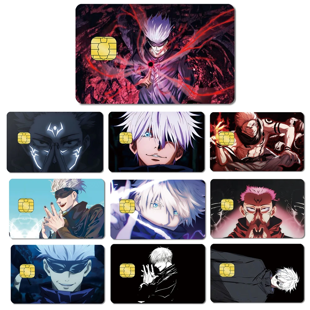 Anime Jujutsu Kaisen Gojo Satoru Itadori Yuji 2.5D HD Matte 3M PVC Sticker  Film Tape Skin for Credit Card Debit Card Sticker