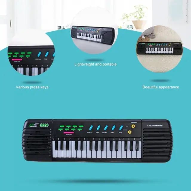 31 Keys Electronic Piano Multifunctional Electronic Organ Musical Instrument Toy with Microphone for Kids Beginners. 