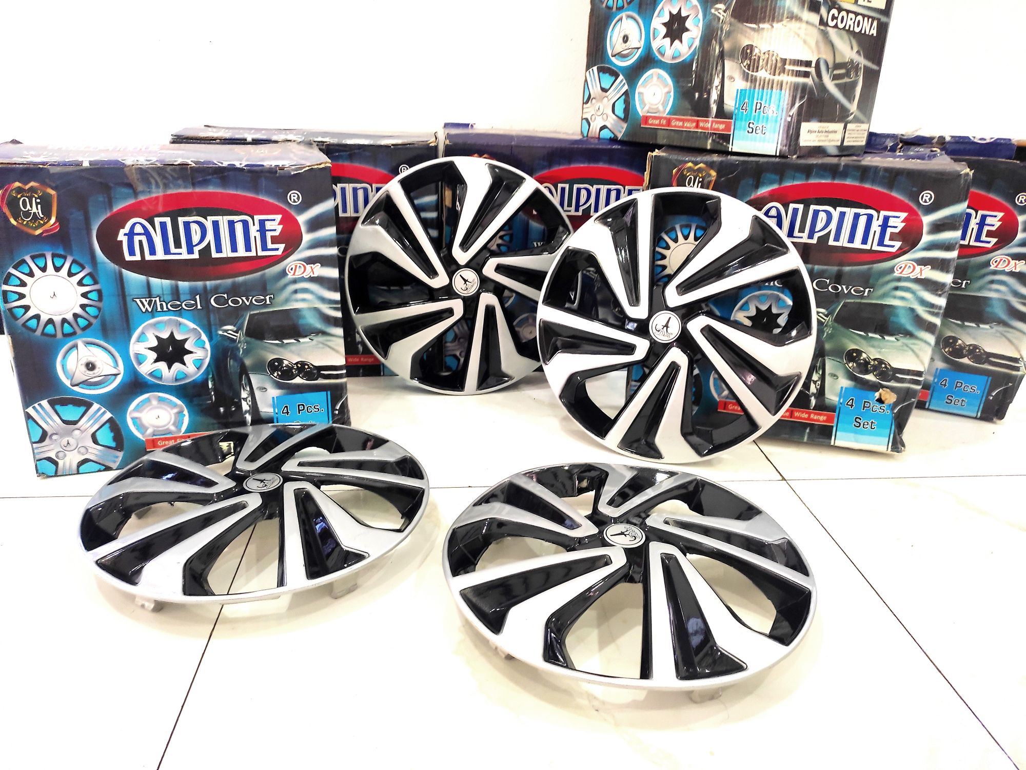 Wheel Cup 2 Color  Rim Cover Plastic Rim Cups For 12" Size Rims ( Alto,Maruti) Any 12" Wheel Size Alpine Corona. 