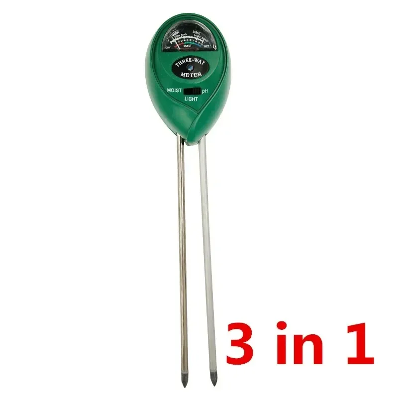 3 in 1 Soil Meter Moisture Light PH Testers With 2 Probes Soil Monitor for Garden Plant Test Flower Instrument Tool. 