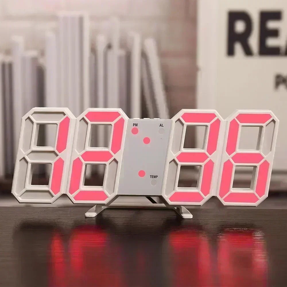 Electronic Digital Wall Clock Living Room Bedroom Decoration Decor ...