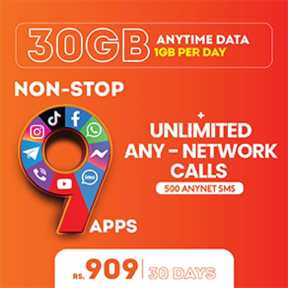 Hutch 909 Package With Free Sim