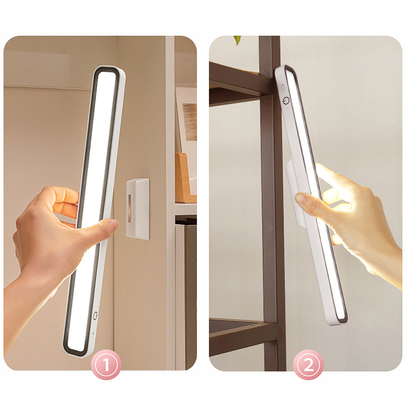 Desk Lamp Hanging Magnetic Table Lamp Led Usb Rechargeable Stepless Dimming Cabinet Closet Wardrobe Night Light. 