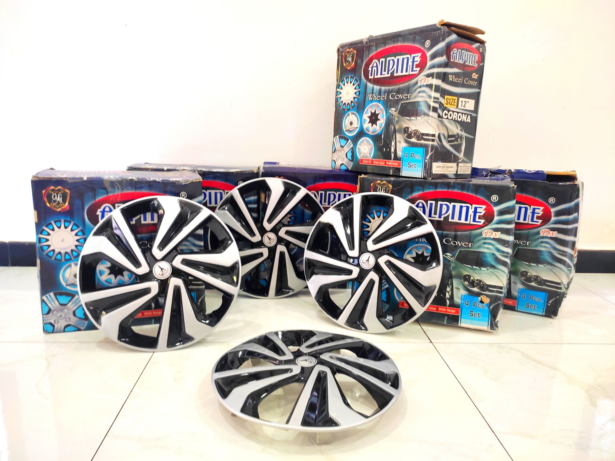 Wheel Cup 2 Color  Rim Cover Plastic Rim Cups For 12" Size Rims ( Alto,Maruti) Any 12" Wheel Size Alpine Corona. 