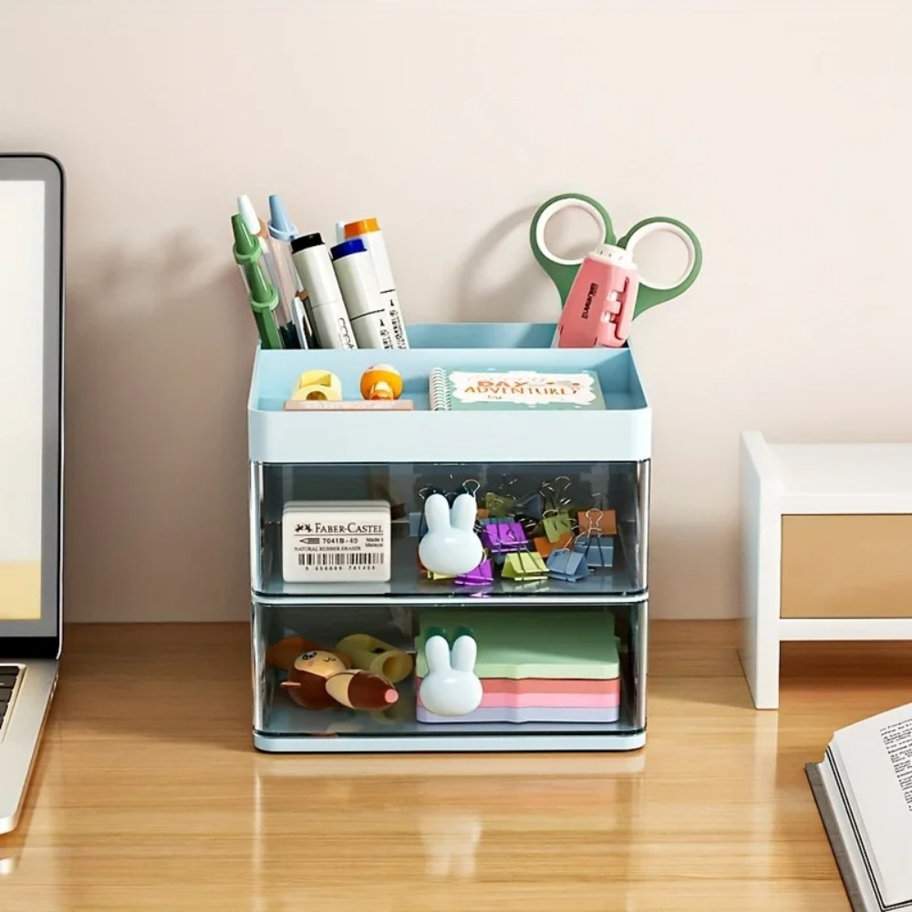 Small drawer-type pen container, home desk, glove compartment, desktop stationery, remote control storage box.Holiday gift. 
