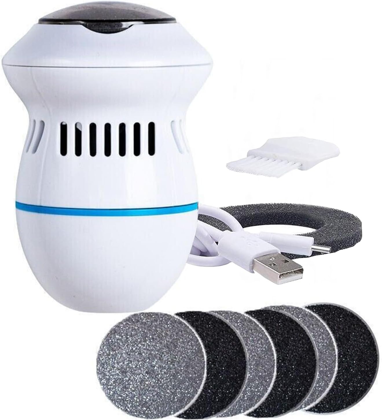 Electric Callus Remover, Callus Removal, Foot Rechargeable, Pedicure Set, Foot Care, Callus Remover, Foot Care Device, Electric 6 Attachments. 