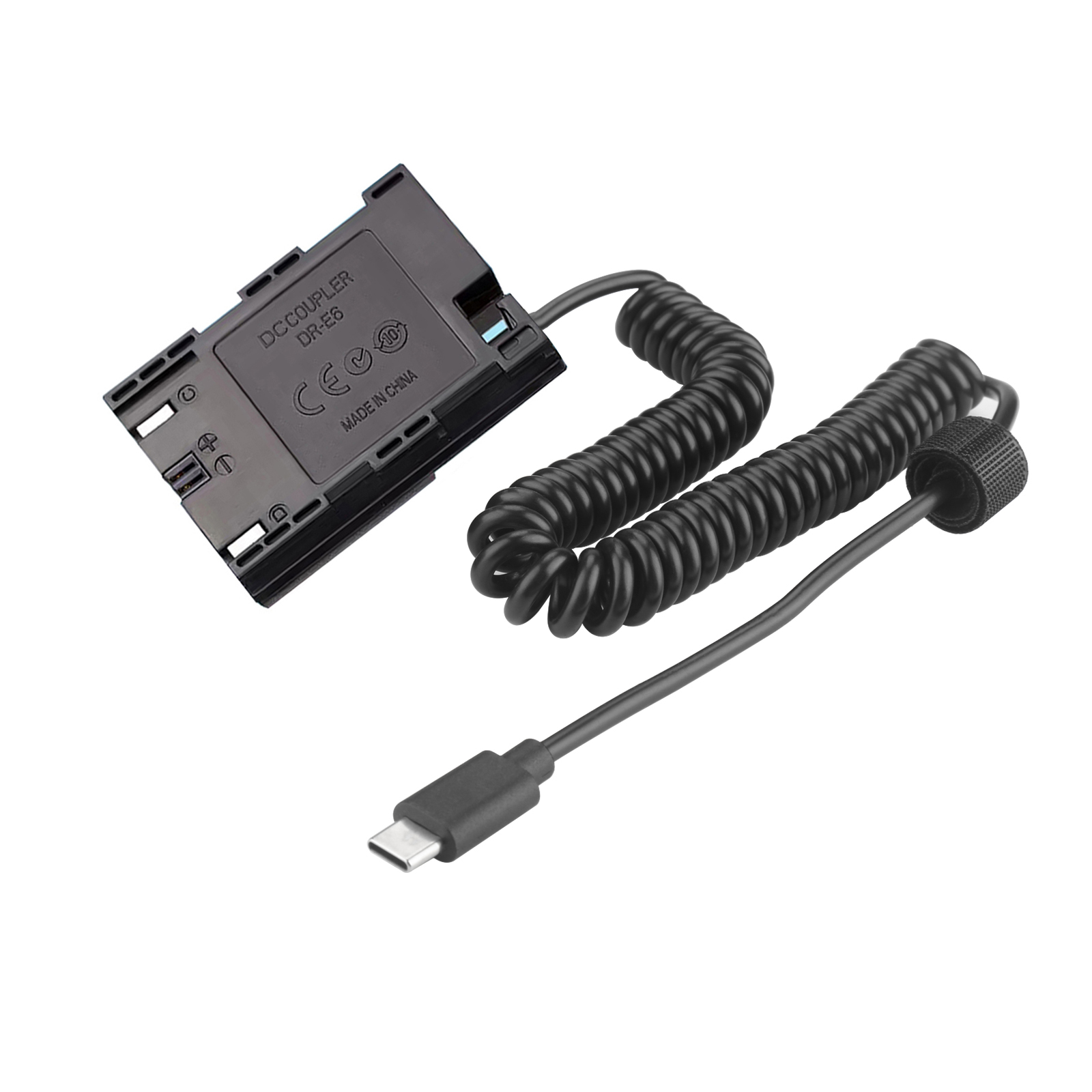 ACK-E6 DR-E6 USB-C Adapter LP-E6 LP-E6N Dummy Battery for Canon EOS R R5 R6 R7,80D 70D 60D 90D,5D Mark II III IV,6D 7D. 