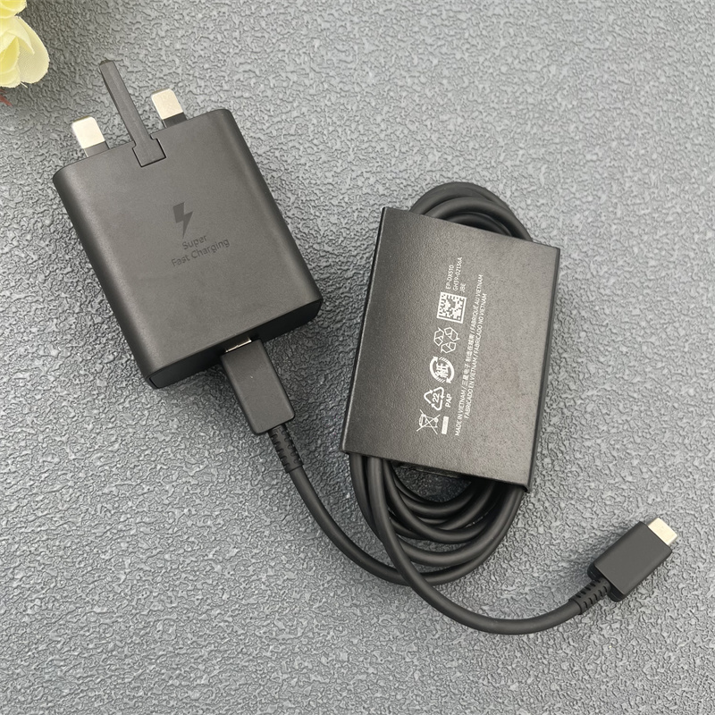 45W PD PPS Samsung Super Fast GaN Charger EP-T4510 UK Plug for GALAXY S24 S23 S22 Plus Note20 Ultra A55 +1.8M PD Type C Cable. 