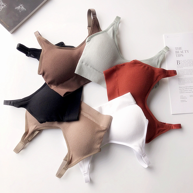 Underwear Women Gather No Steel Ring Lingerie Bra Tube Top Wrapped Chest Beauty Back Actival Cotton Thin Section Tube Top. 