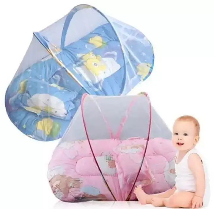 Baby bed tent with 2024 mosquito net and pillow