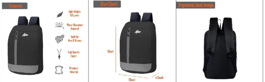 Quality mini imported QUECHUA backpack(10L).This is a quality mini imported QUECHUA backpack. Used for tutions, Gym, office pourposes etc.... 