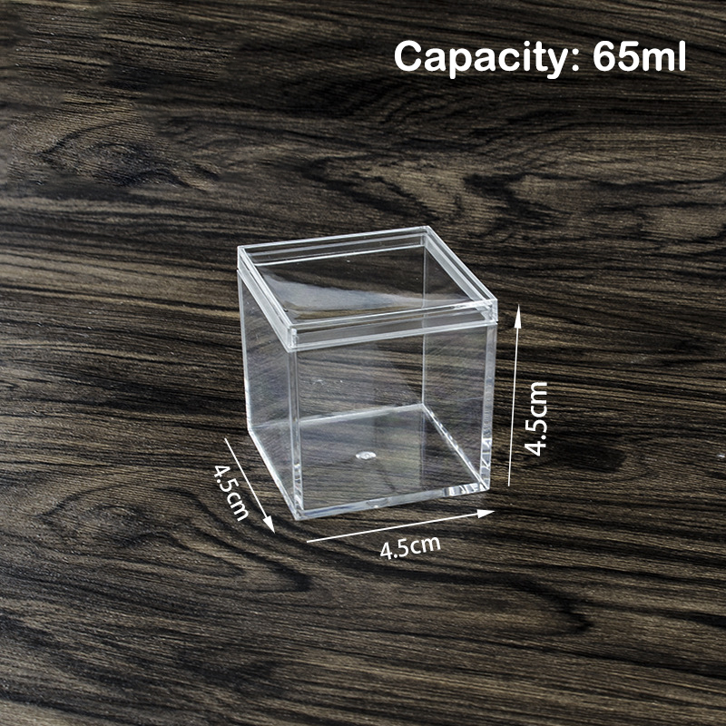Square High Transparent Plastic Box Betta Breeding Box Mini Candy Slime ...