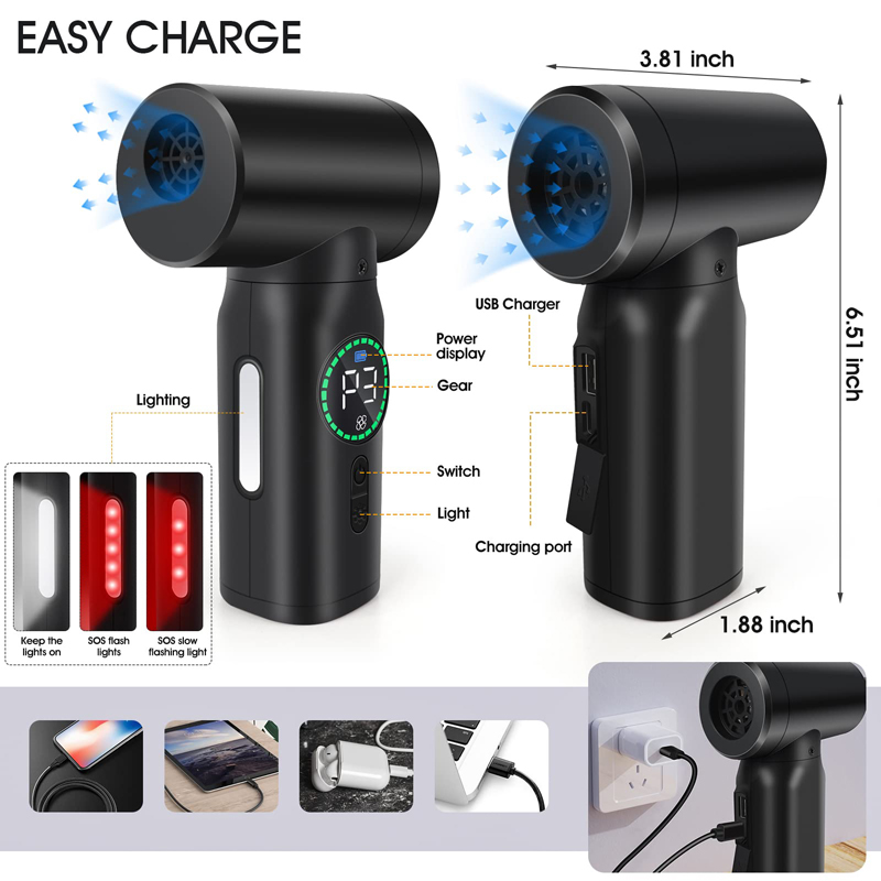 7500mAh Portable Compressed Air Duster 2 in 1 Air Blower & Vacuum Cleaner Cordless Duster Blower for Keyboard Computer Cleaning. 