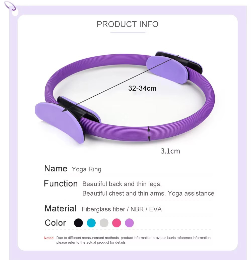 Yoga Fitness Ring Pilates Ring Women Girl Exercise Home Resistance Elasticity Yoga Gym Workout Pilates Circle Yoga Circle  ﻿. 