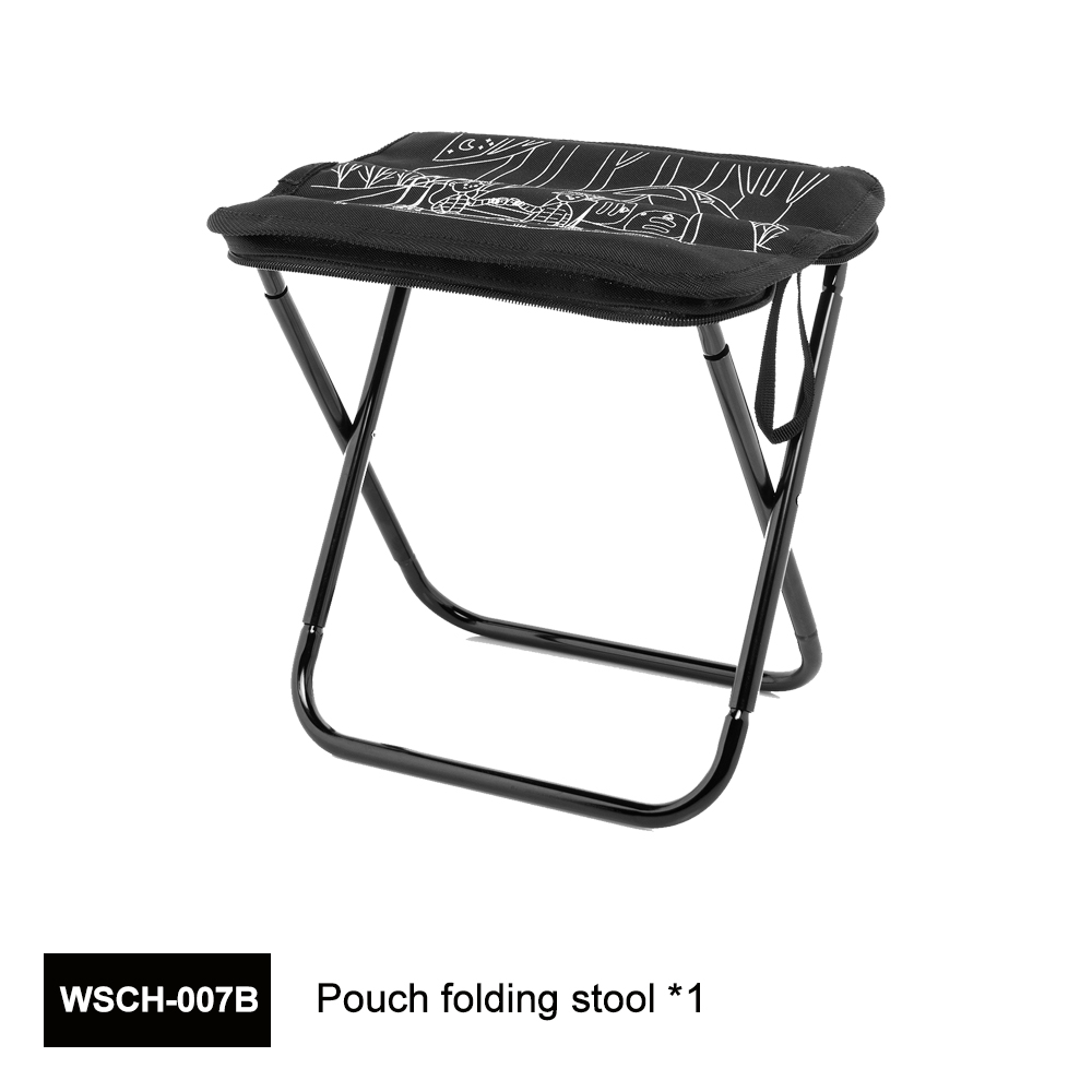 Widesea Camping Stool Foldable Chair Outdoor Fishing Lightweight Zipper Storage Portable Stainless Steel Hiking Travel Furniture. 