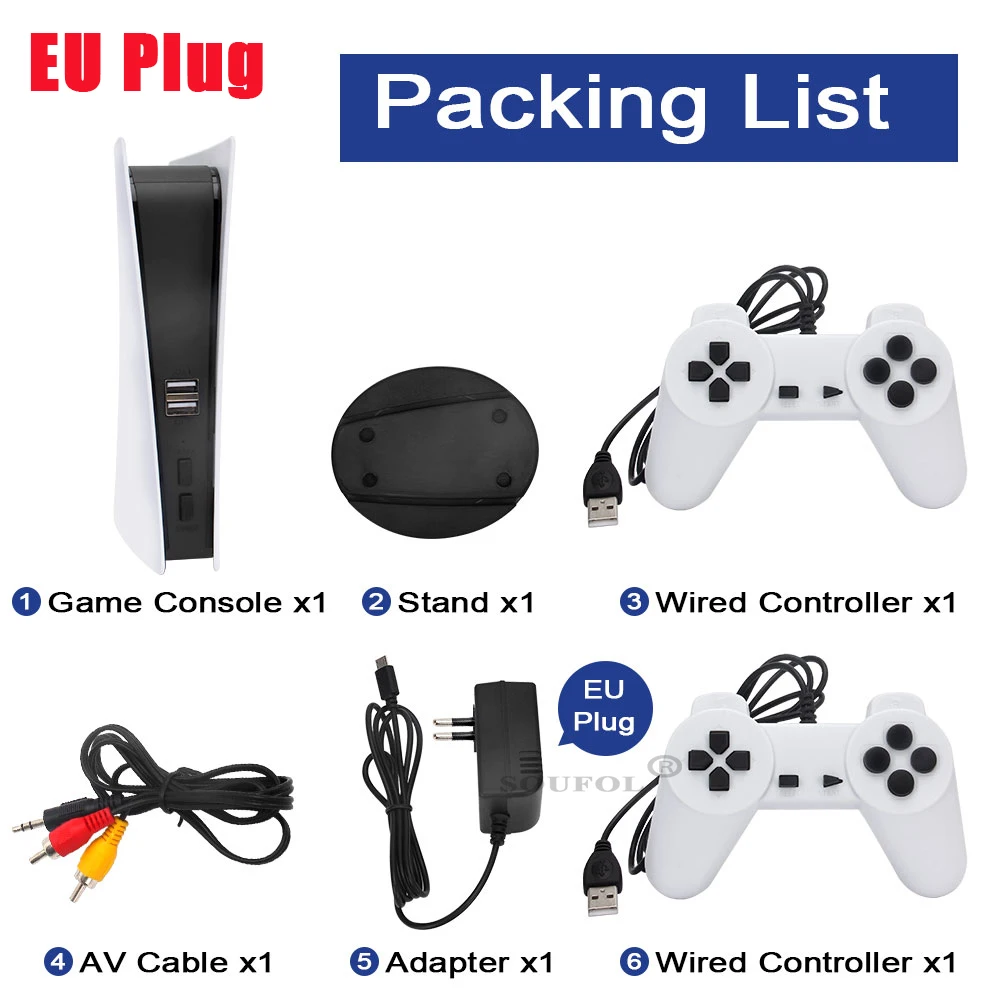 GS5 Game Station 5 Video Game Console With 200 Classic Games 8 Bit TV Consola Retro USB Wired Handheld Two Game Player AV Output. 