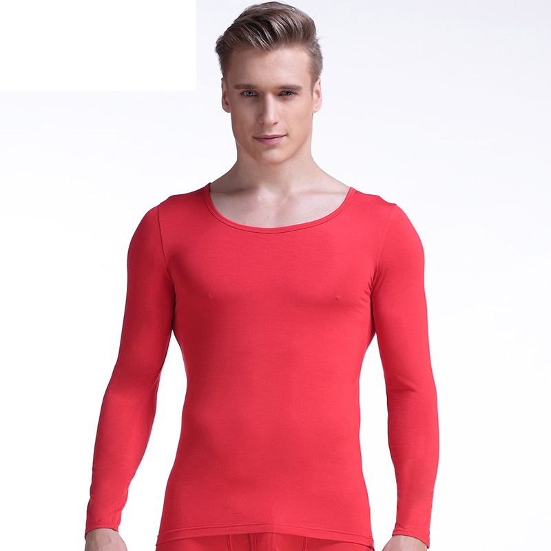 Men's big round neck tight-fitting basic thermal underwear Modell - Main Image