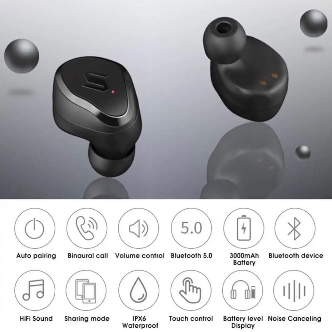 TWS Wireless Earbuds Antimi S8plus Bluetooth 5.0 Earphones Sport Earbuds. 