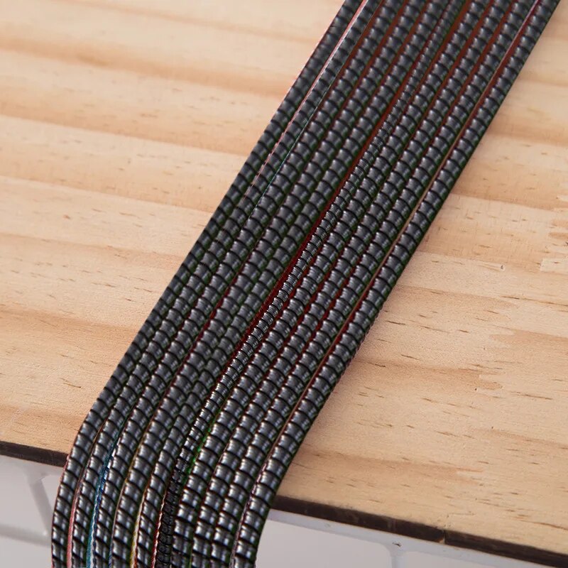 Monochrome Data Cable Protection Spring Flat Fruit Android Headphone Cable Protection Rope. 