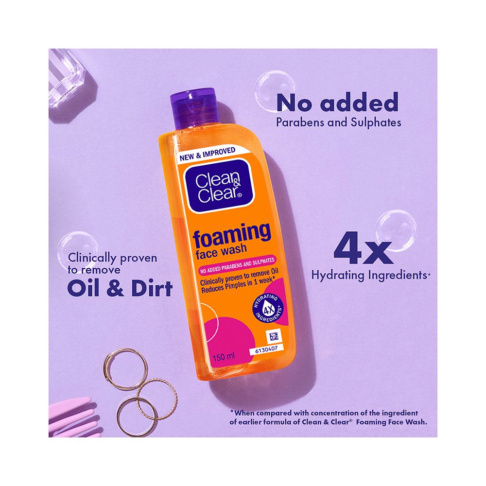 CLEAN & CLEAR Foaming Face Wash 50ml - 100ml. 