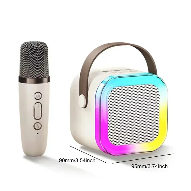 K12 Karaoke Machine Portable 5.3 PA Bluetooth Speaker System with 2 Wireless Microphones Home Family Singing Children's Gifts. 