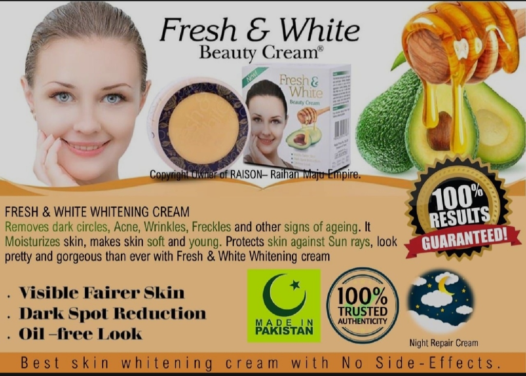 Fresh and white cream. 