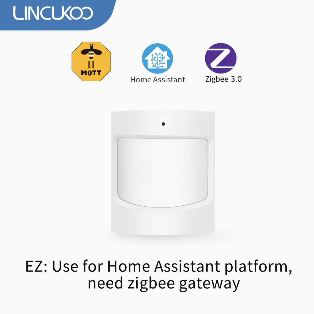 Lincukoo Smart PIR Motion Sensor ZigBee Detector Home Security Burglar ...