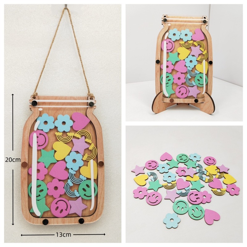 ‌Wooden Star Reward Jar with Tokens Personalized Wish Jar for Kids ...