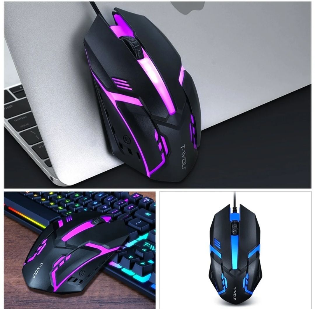T-wolf V1 Wired RGB Gaming mouse. 
