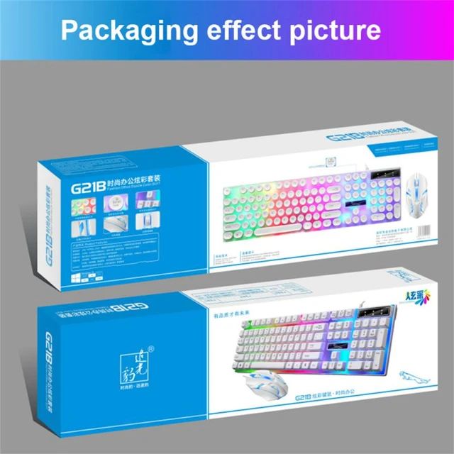 G21B professional wired gaming LED keyboard and mouse combo backlit full size gamer desktop mouse keyboard set G21B professional wired gaming LED keyboard and mouse combo backlit full size gamer desktop mouse keyboard set. 
