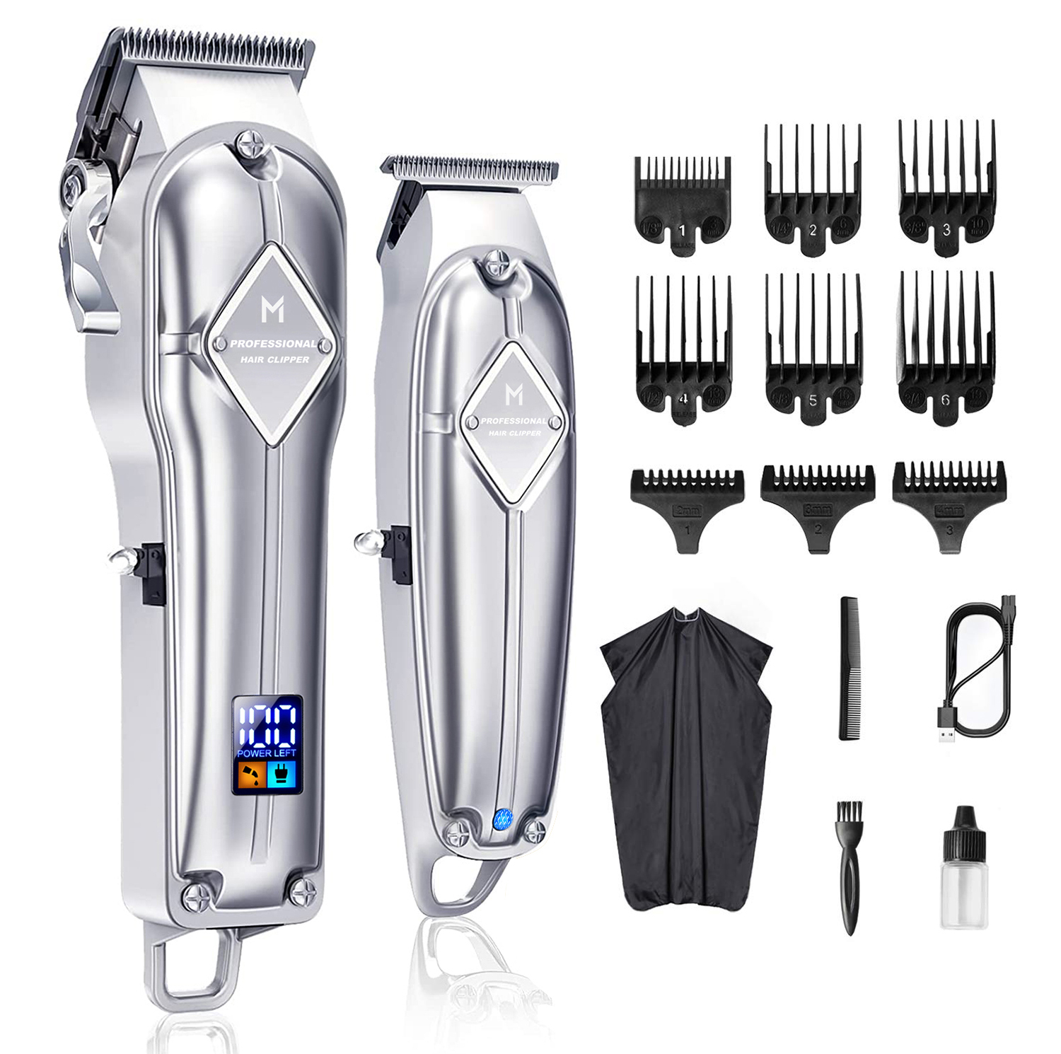 Limural Hair Clippers for Men Professional Hair Cutting Kit Beard Trimmer Barbers Cordless Close Cutting T-Blade Trimmer Kit. 