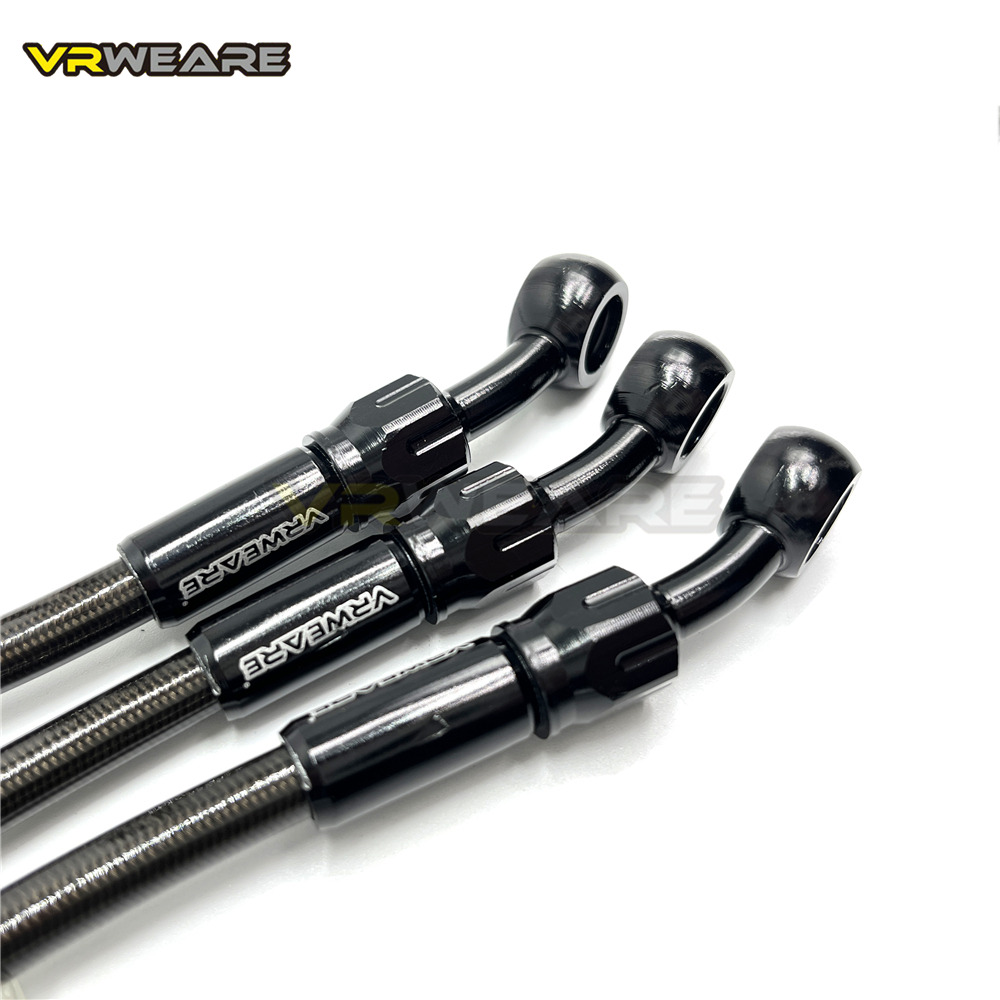 Motorcycle Brake Hose Stainless Steel Braided Brake Line with 360 Degree Rotatable banjo Fit for ATV Pit Dirt Street Racing Bike. 