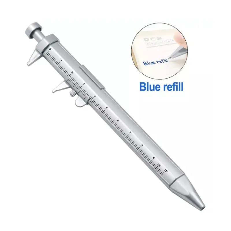 Vernier Caliper Pen Metric mm Ballpoint Stationery Blue Black Refill ...