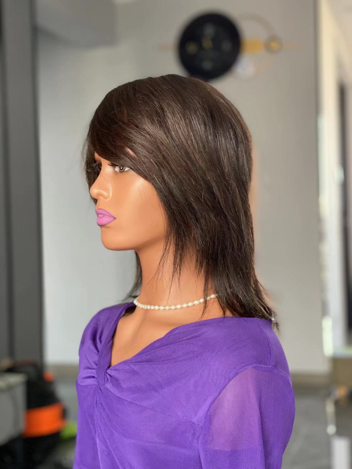 ladies 100% Human Hair Wigs Free Size Best Adjustable Natural Hair Wig For Womens. 
