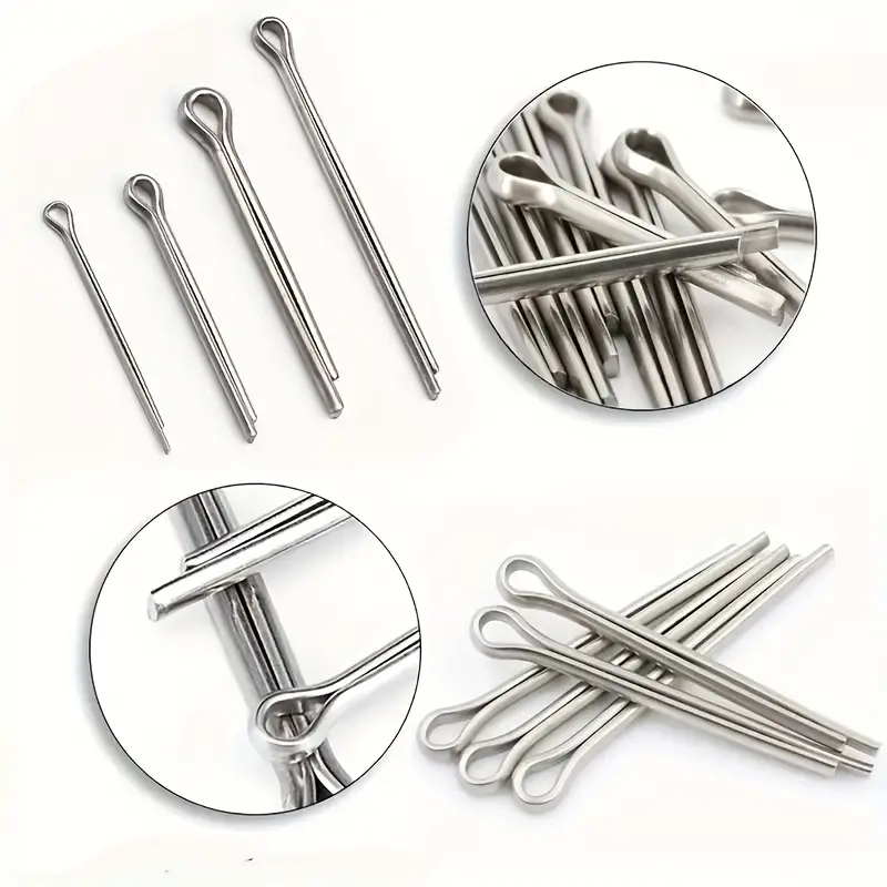 175Pcs Sliver Split Pins Cotter Fixings Assorted Sizes Zinc Plated Steel Hard Case Link Split Cotter Pin High Quality. 