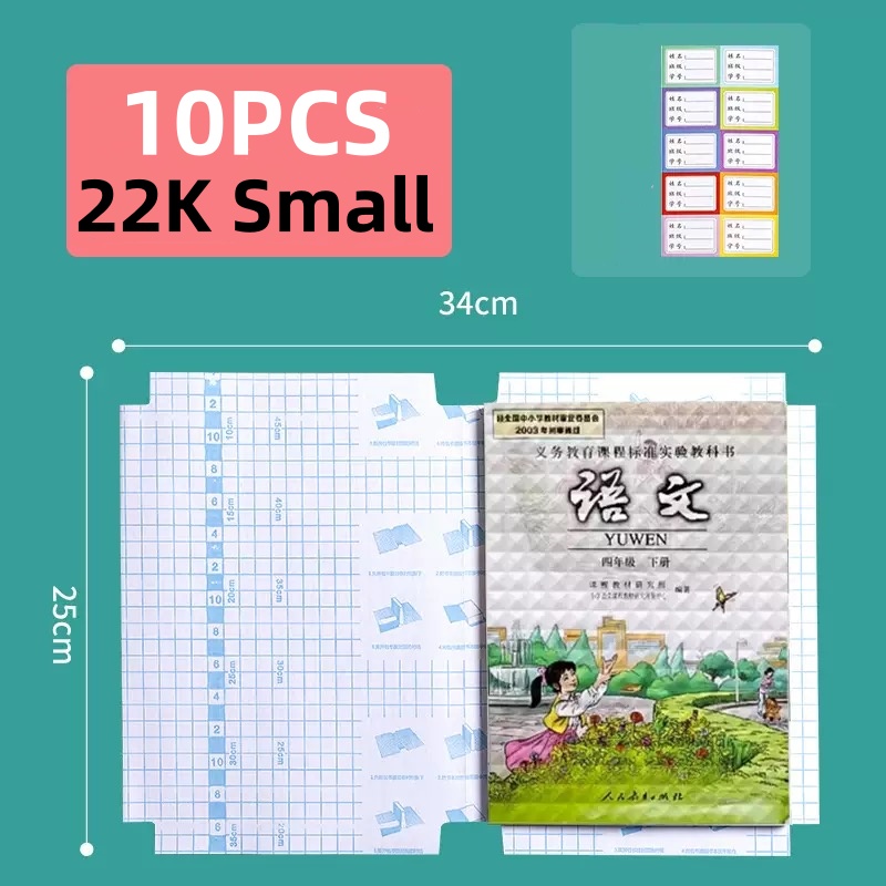 10 Sheets A4 Transparent Self Adhesive Book Cover Wrapper S/M/L ...