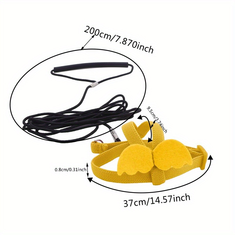Adjustable Parrot Bird Harness Leash Set Anti-bite Training Harness Parrots Outdoor Flying Rope Cockatiel Small Birds Supplies. 