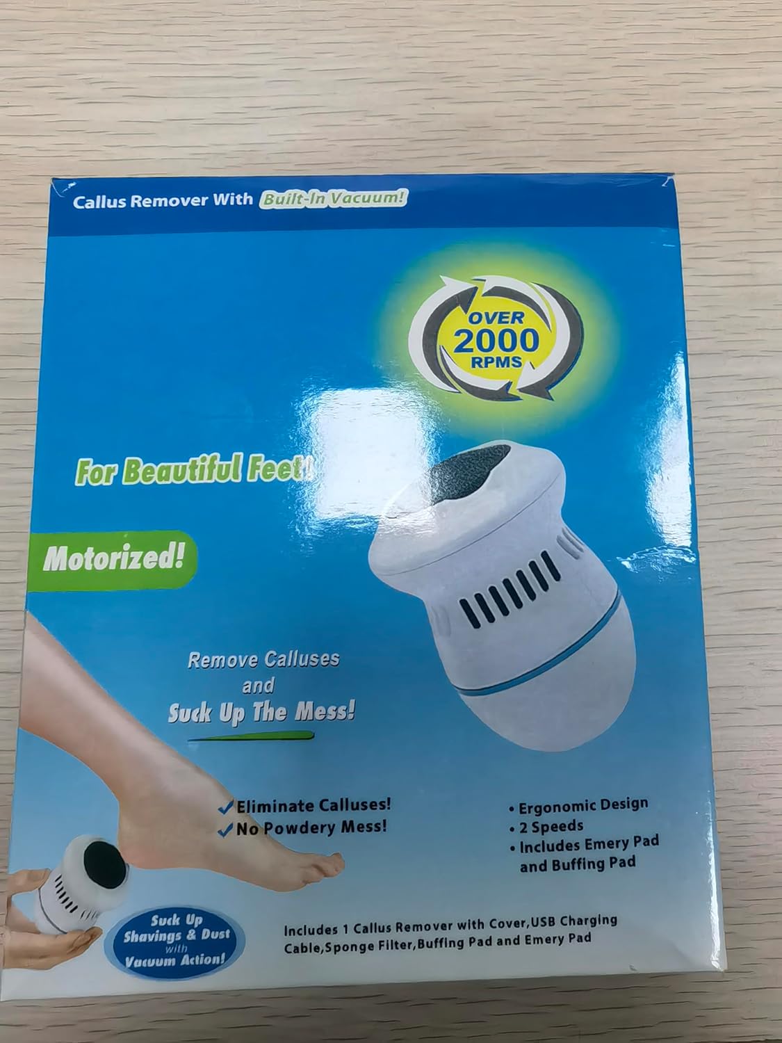 Electric Callus Remover, Callus Removal, Foot Rechargeable, Pedicure Set, Foot Care, Callus Remover, Foot Care Device, Electric 6 Attachments. 