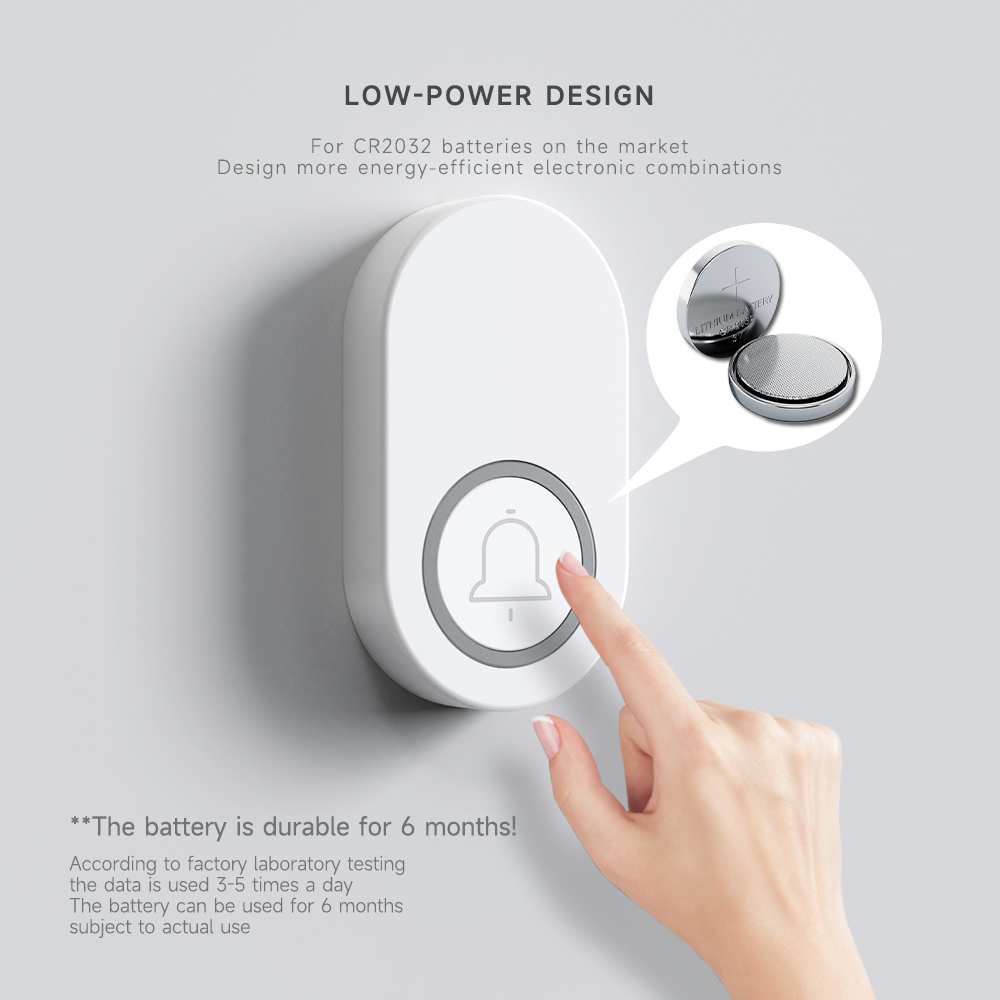 Remote Call Bell Hococa US/EU/UK Plug Outdoor Wireless Doorbell 60 Songs Melodies ...