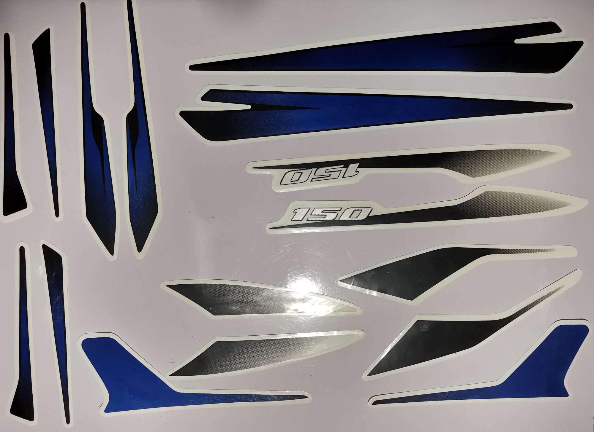 Bajaj Pulsar 150 Black Blue Full Sticker Kit