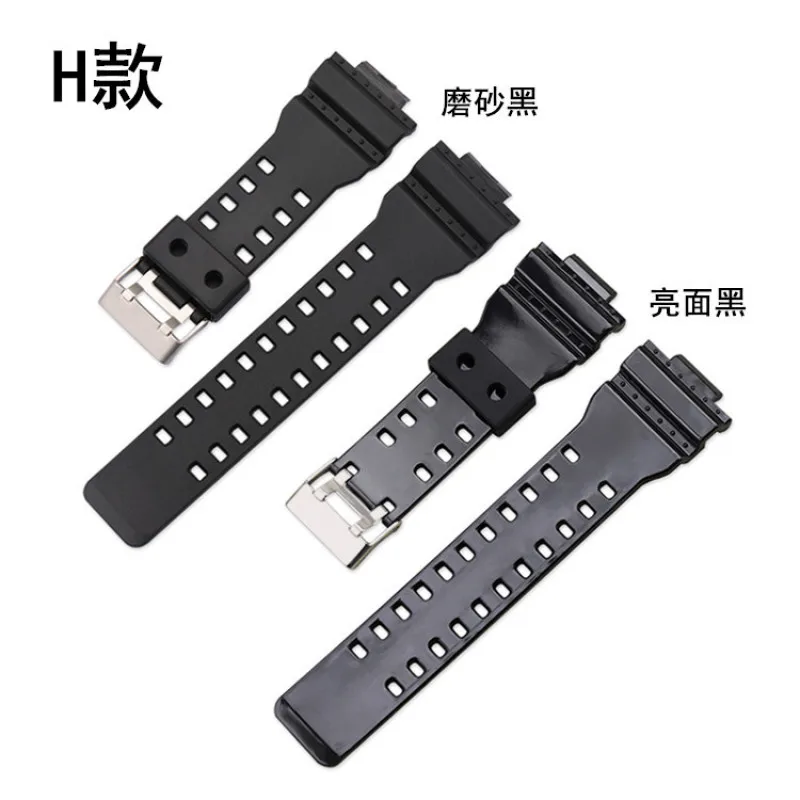 16mm Silicone Rubber Watch Band Strap Fit For Casio G Shock Replacement Black Waterproof Watchbands Accessories GD-100 G-8900. 