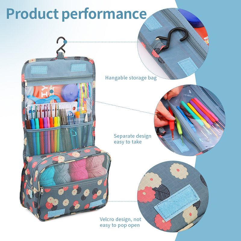 KRABALL Knitting Crochet Hook Set Home Use Sewing Tool DIY Craft Crochet Knit Markers Needles Tools Weaving Accessories With Bag. 