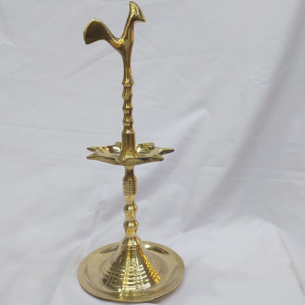 KUKULA PAHANA/ 12 INCH/ BRASS/ ROOSTER DESIGN